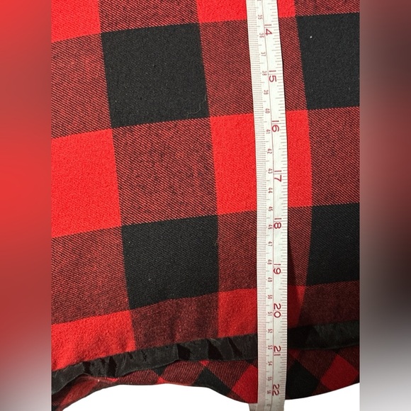 Pier 1, Buffalo Checkered Flannel Pillow With Ruffle Edge. - Picture 4 of 7